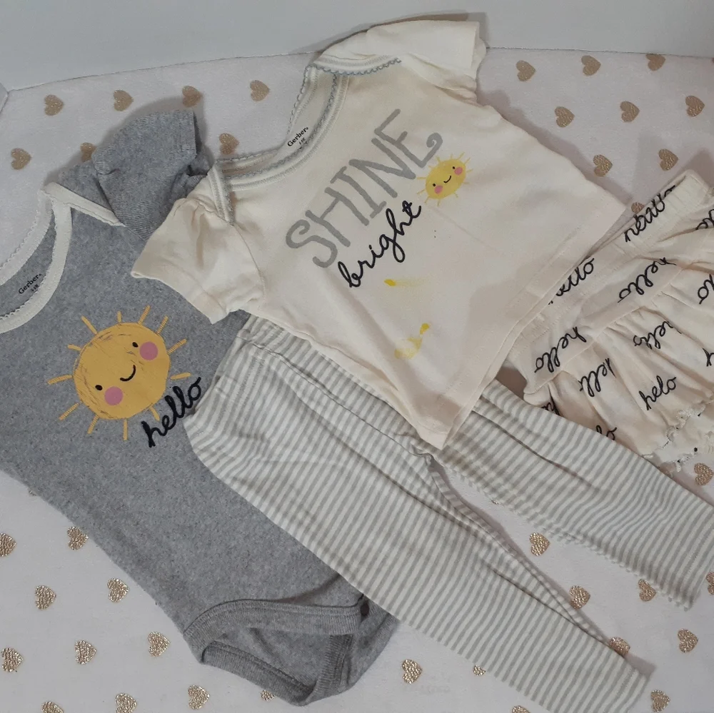10/$40 Gerber 4pc. Baby Girl Outfit